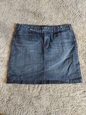 Banana Republic Dark Blue Denim Mini Skirt